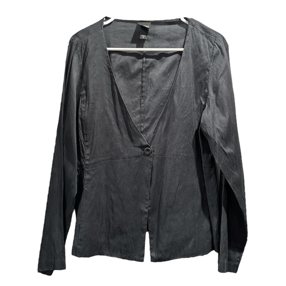EILEEN FISHER Women’s Gray Silk Blazer Sz M - Picture 1 of 6